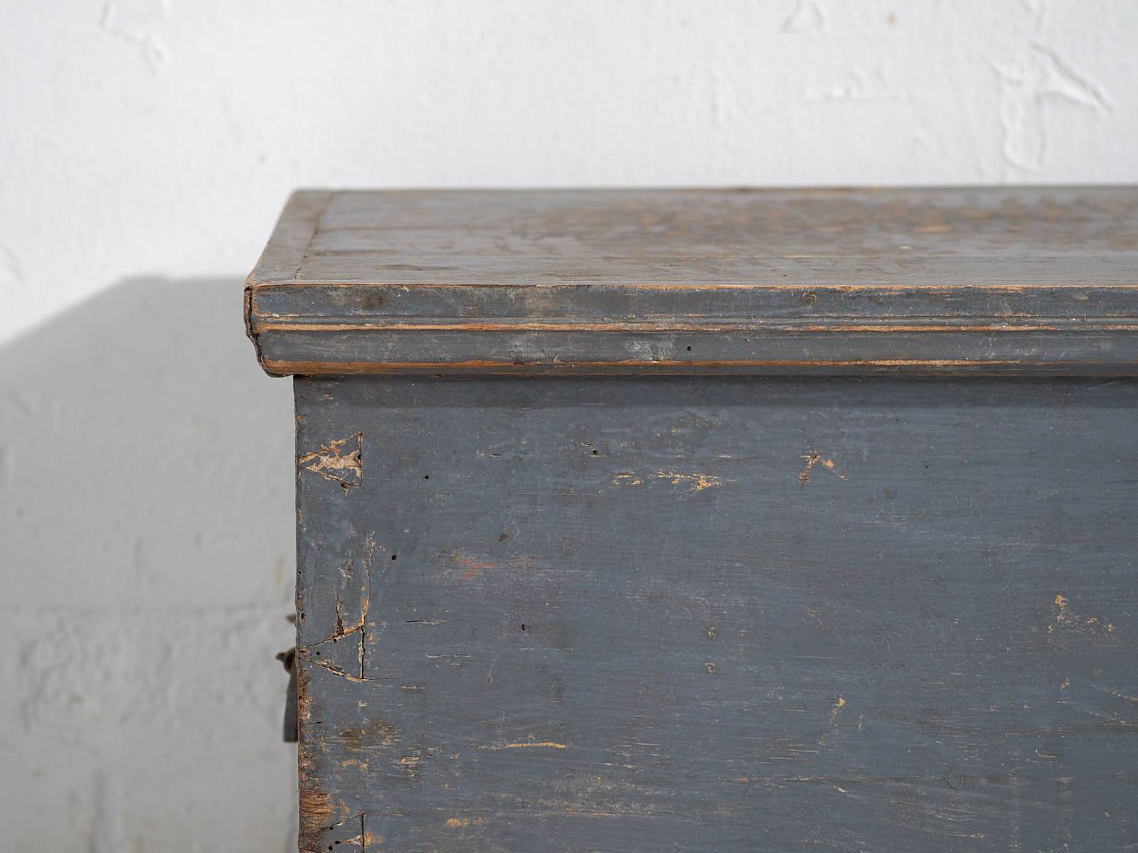 Petite malle bleue ancienne (c.1920) #35