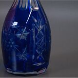 Cobalt crystal carafe