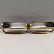 Brass wall lamps with adjustable shades, 1950-60s Denmark