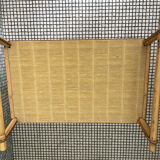 Rattan side table magazine rack