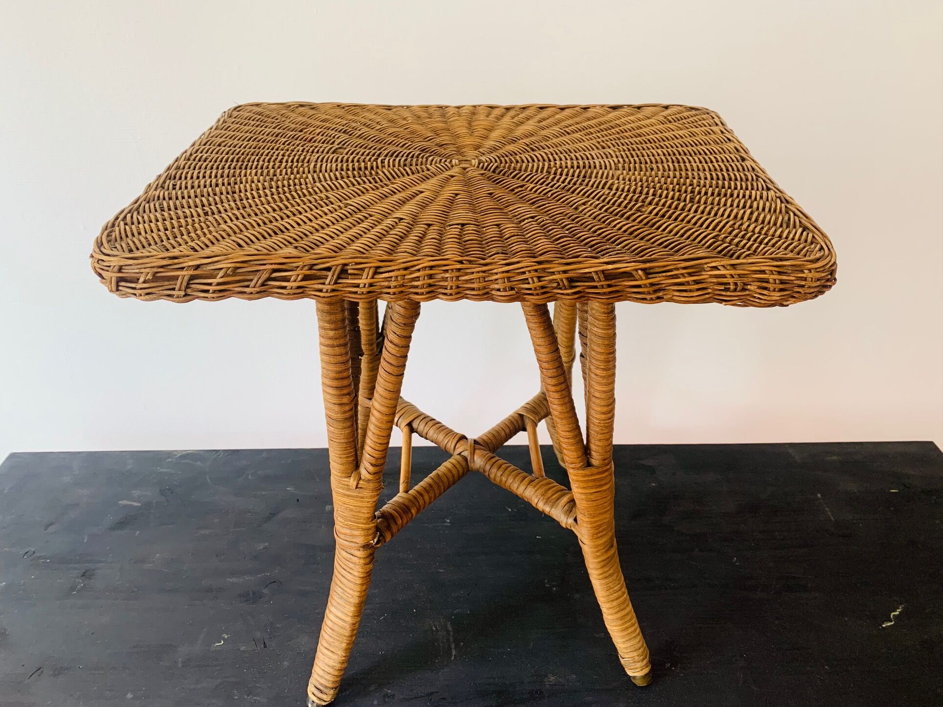 Vintage rattan coffee table