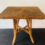 Vintage rattan coffee table