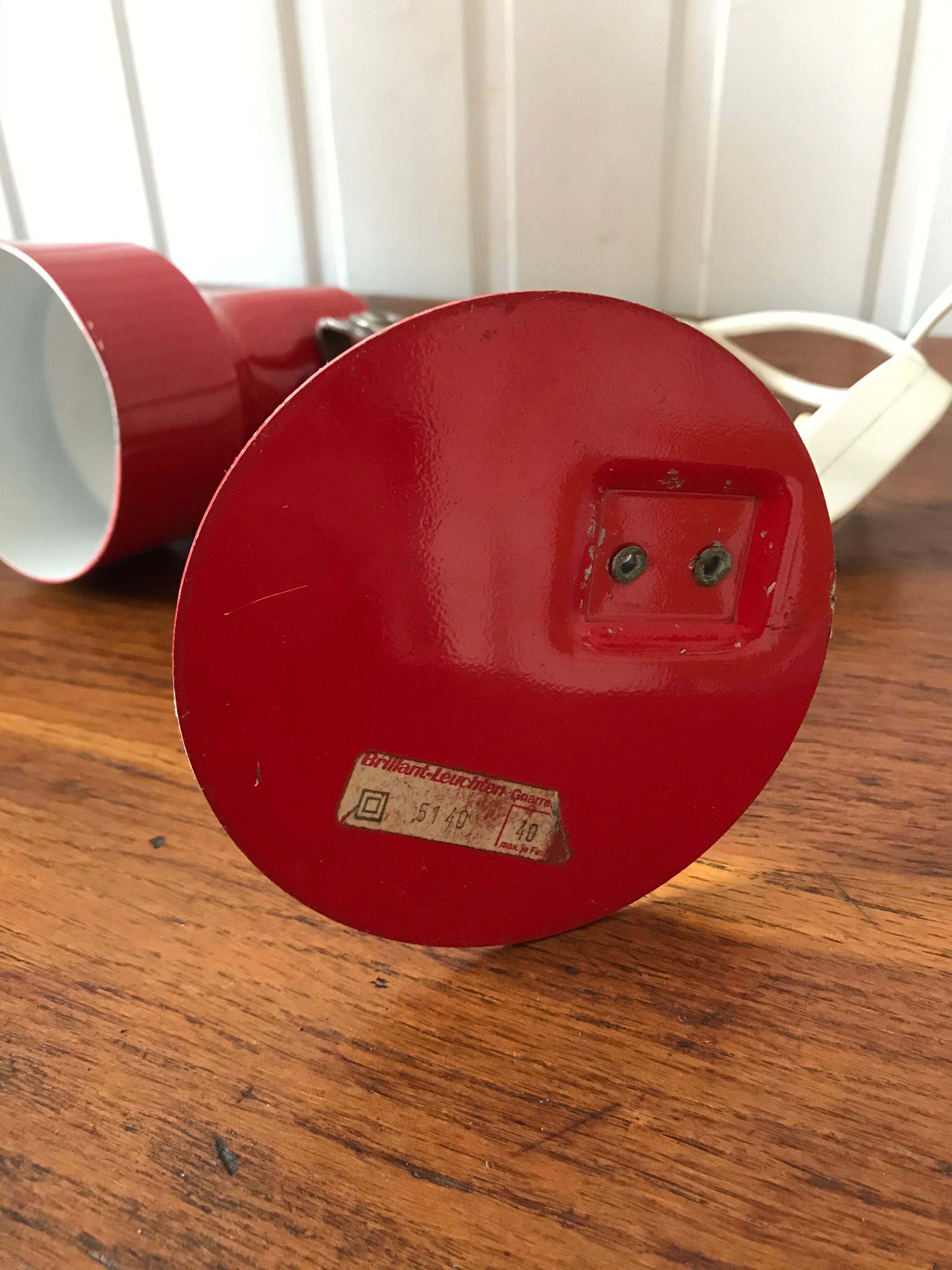 Vintage red lamp 1950