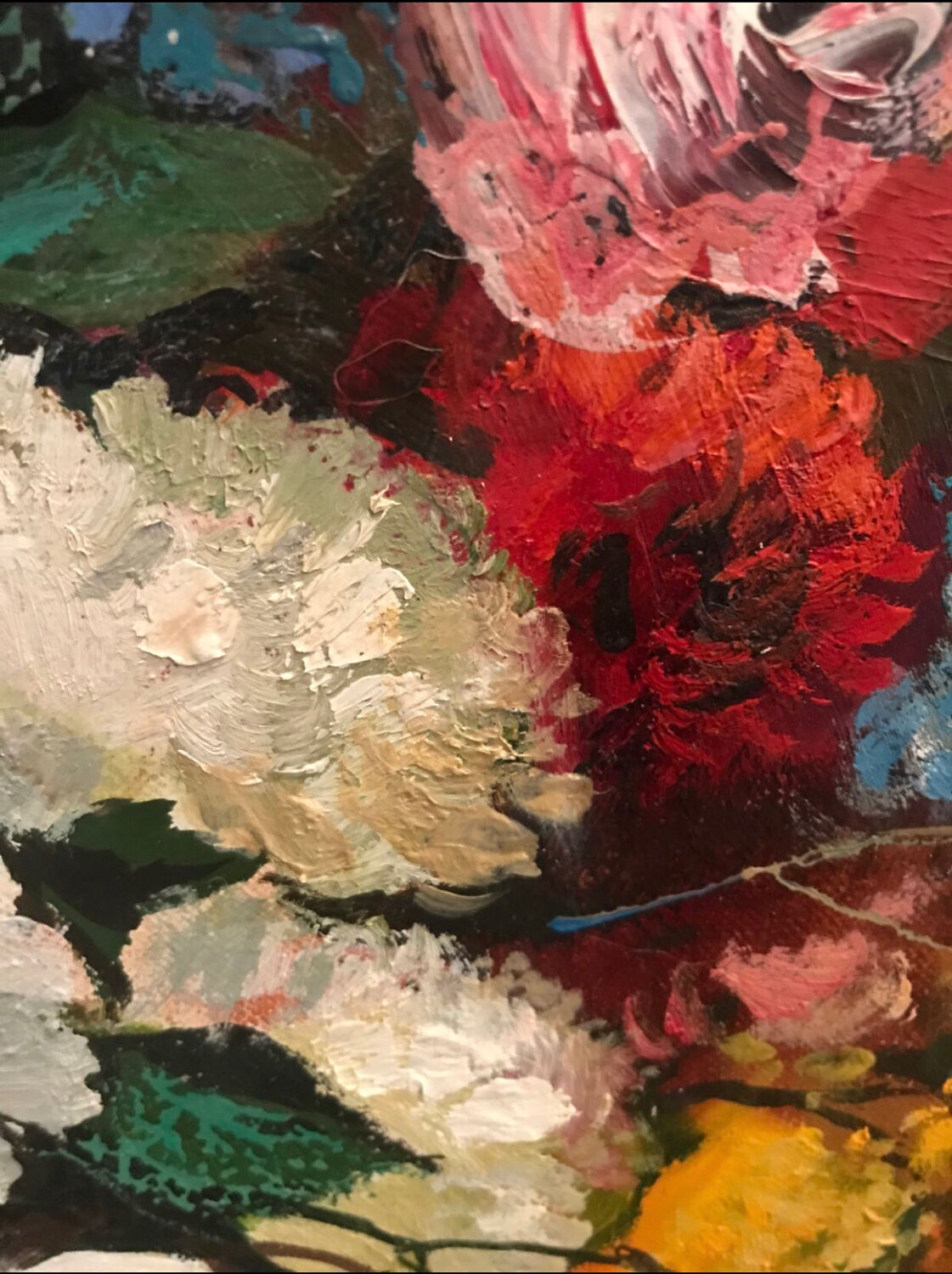 Still life with flowers, oil on canvas