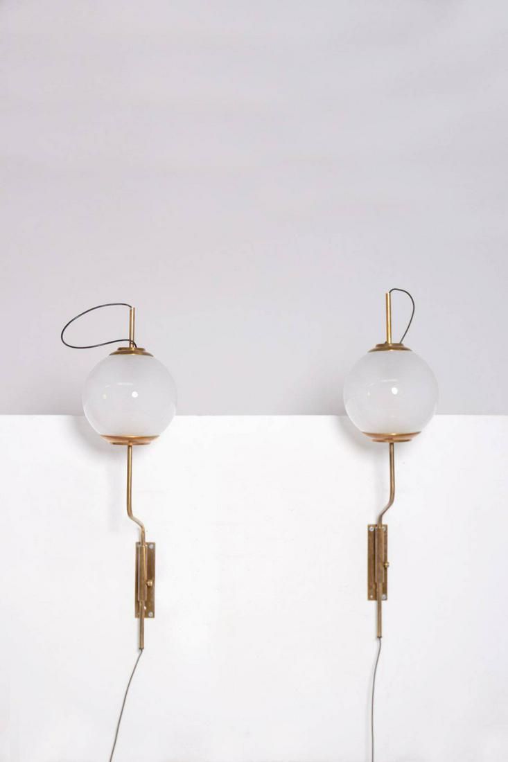 Pair of wall lamps Luigi Caccia Dominioni model LP11