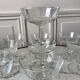 Lot de 10 coupes à champagne en verre cristallin années 50-60
