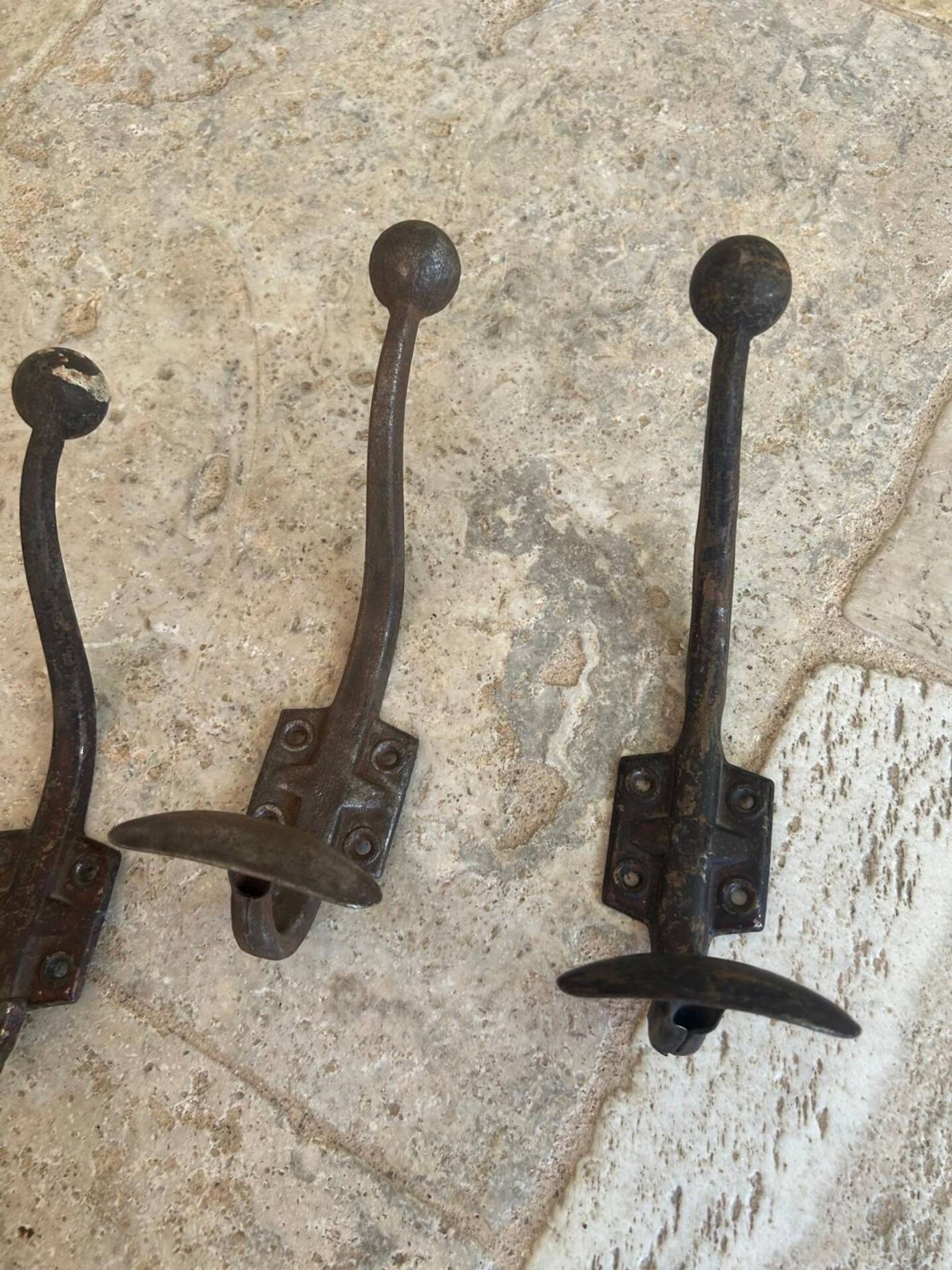 Set of 3 vintage wall hooks