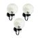 Set of 3 Vintage Glass Wall Lights from Limburg, Germany, 1970s/1980s