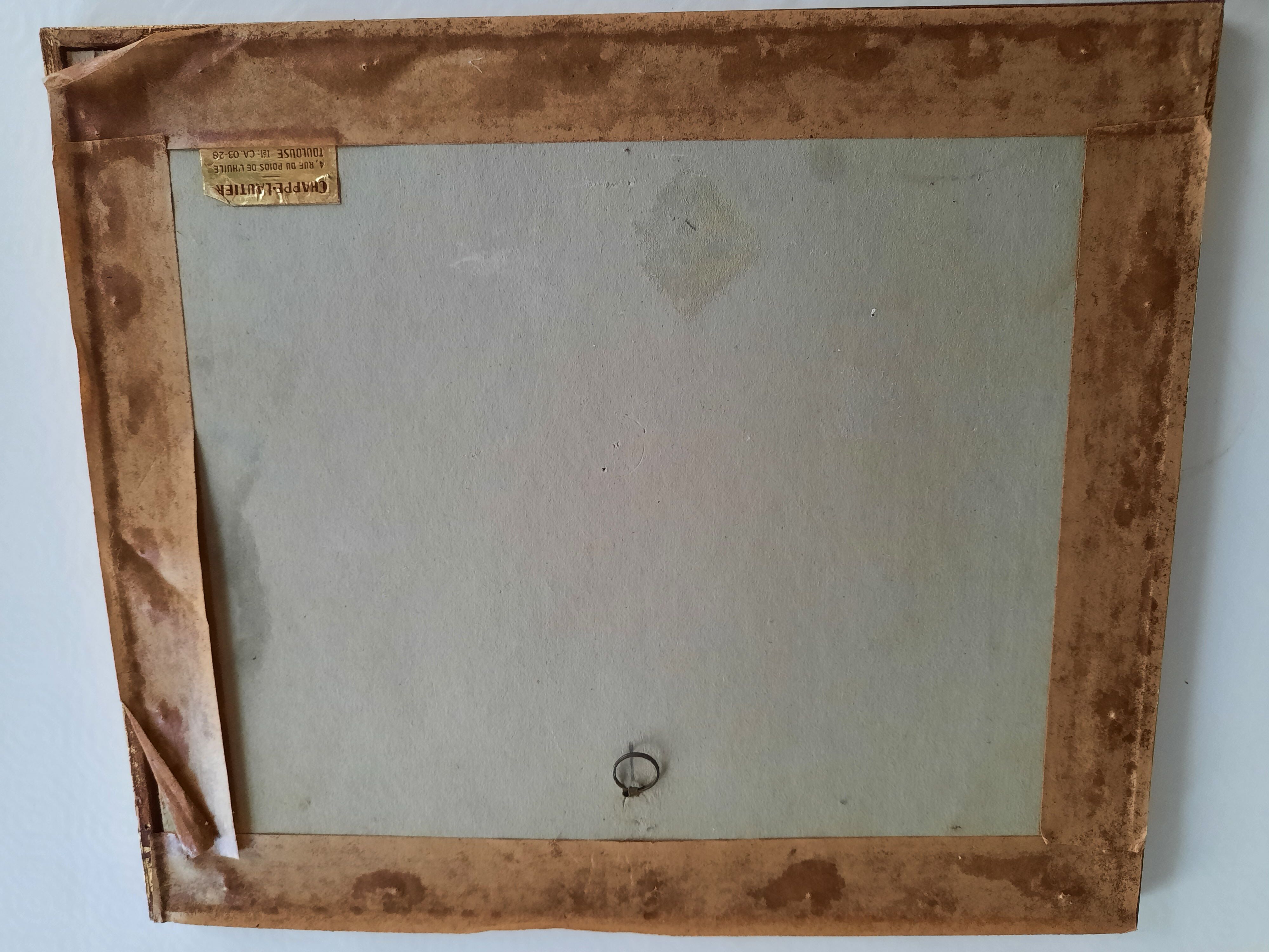 Cadre doré et dessin