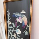 Woven painting birds