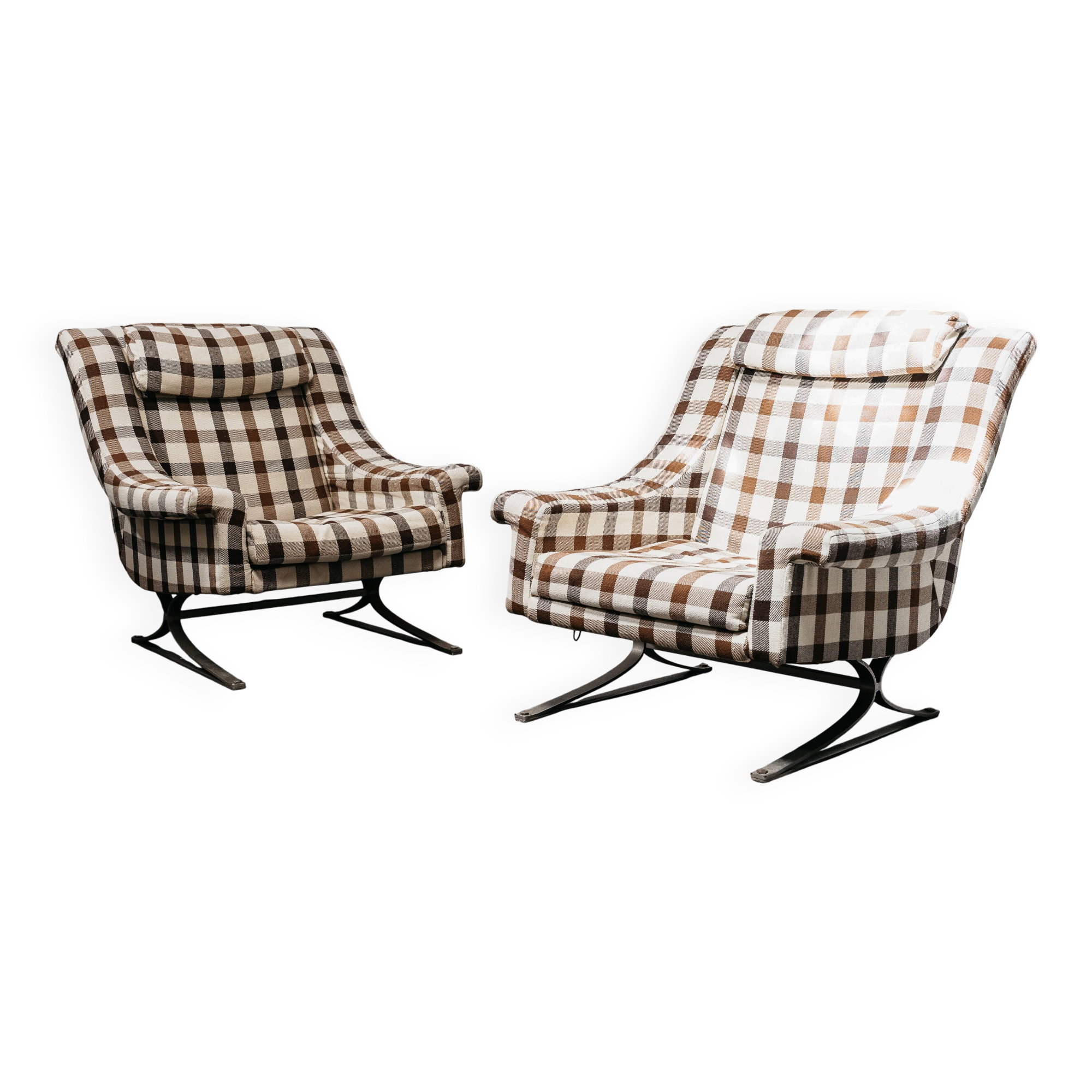 Paire de Fauteuils Mod. Grand Prix, Maurice Calka Arflex