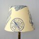 Marine decoration lampshade, antique blue toile de Jouy