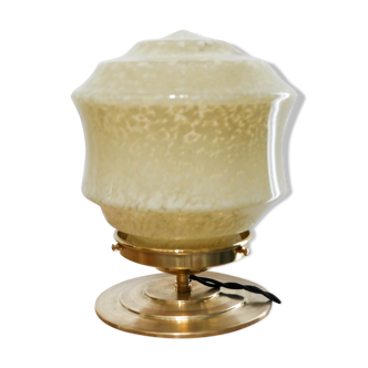 Lampe à poser vintage verre de Clichy