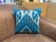 Vintage Uzbek Pillow, Boho Moroccan Decor, Handmade Silk Square Cushion