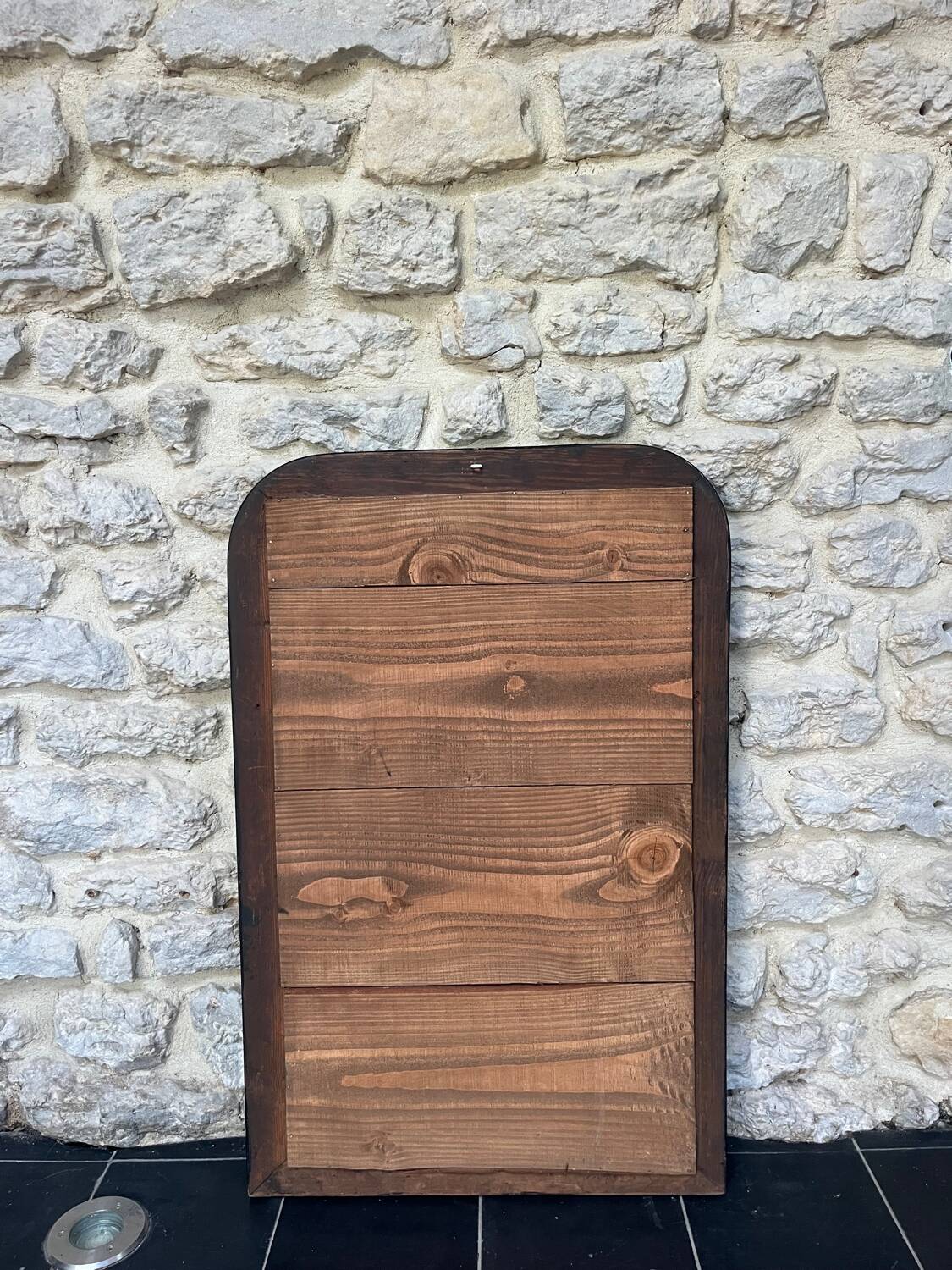 Antique Louis-Philippe black mirror, 75.5cm/48.5cm, trumeau style