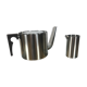 Arne Jacobsen stainless steel teapot and milk pot, Cylinda Line, by Stelton