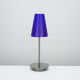 Pair of postmodern lamps in glass and metal circa 1980