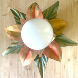 Metal flower wall lamp