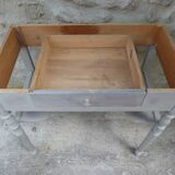 Patinated toilet cabinet