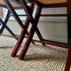Folding wooden chairs and cannage