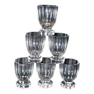 Série de 6 verres gobelets - baccarat cristal