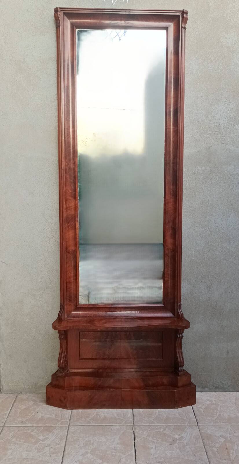 Large Empire mahogany mirror