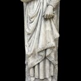 Neo-Gothic stone fireplace