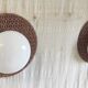 Wooden design wall lights and opaline globe - mid 20th century.