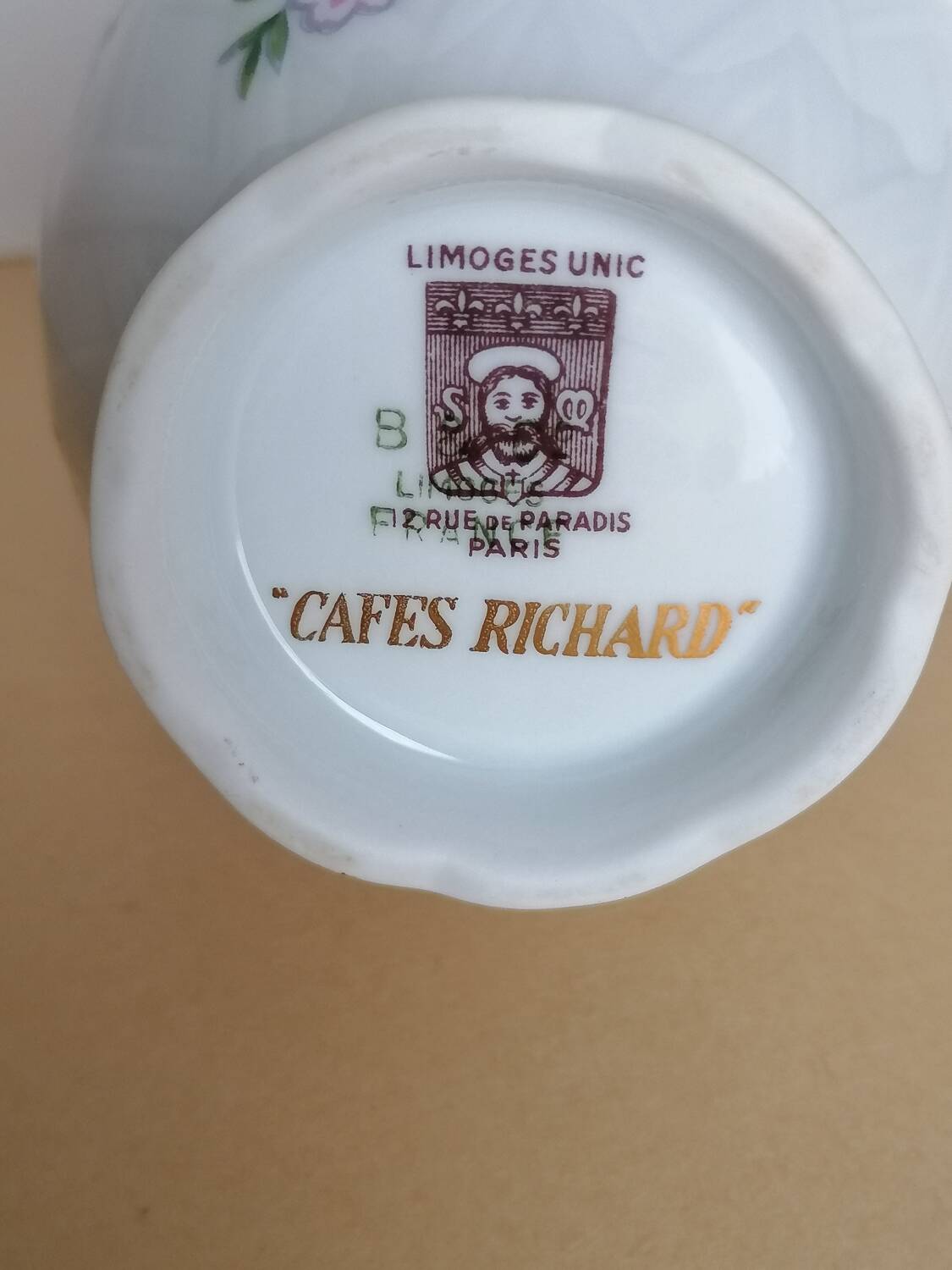 Bernardaud coffee service Limoges birds flowers