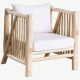 Teak wood armchair