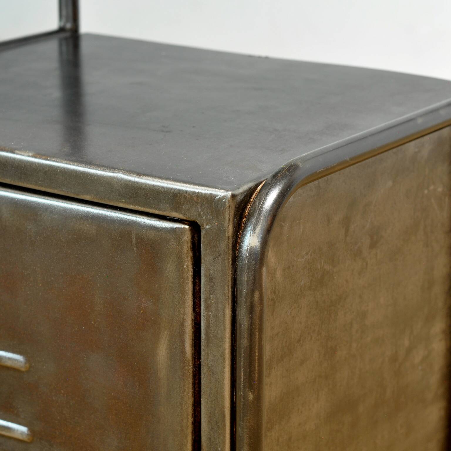 Set of iron nightstands, 1950s