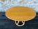 Vintage coffee table in light wood and bamboo, circa 1960.