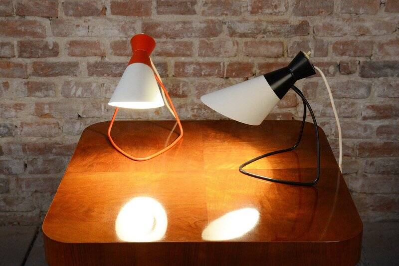 Mid-Century Czech Table Lamps attributed to J. Hůrka for Napako, 1950s, Set of 2