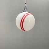 Hanging Pendant Lamp with Round Glass Shade