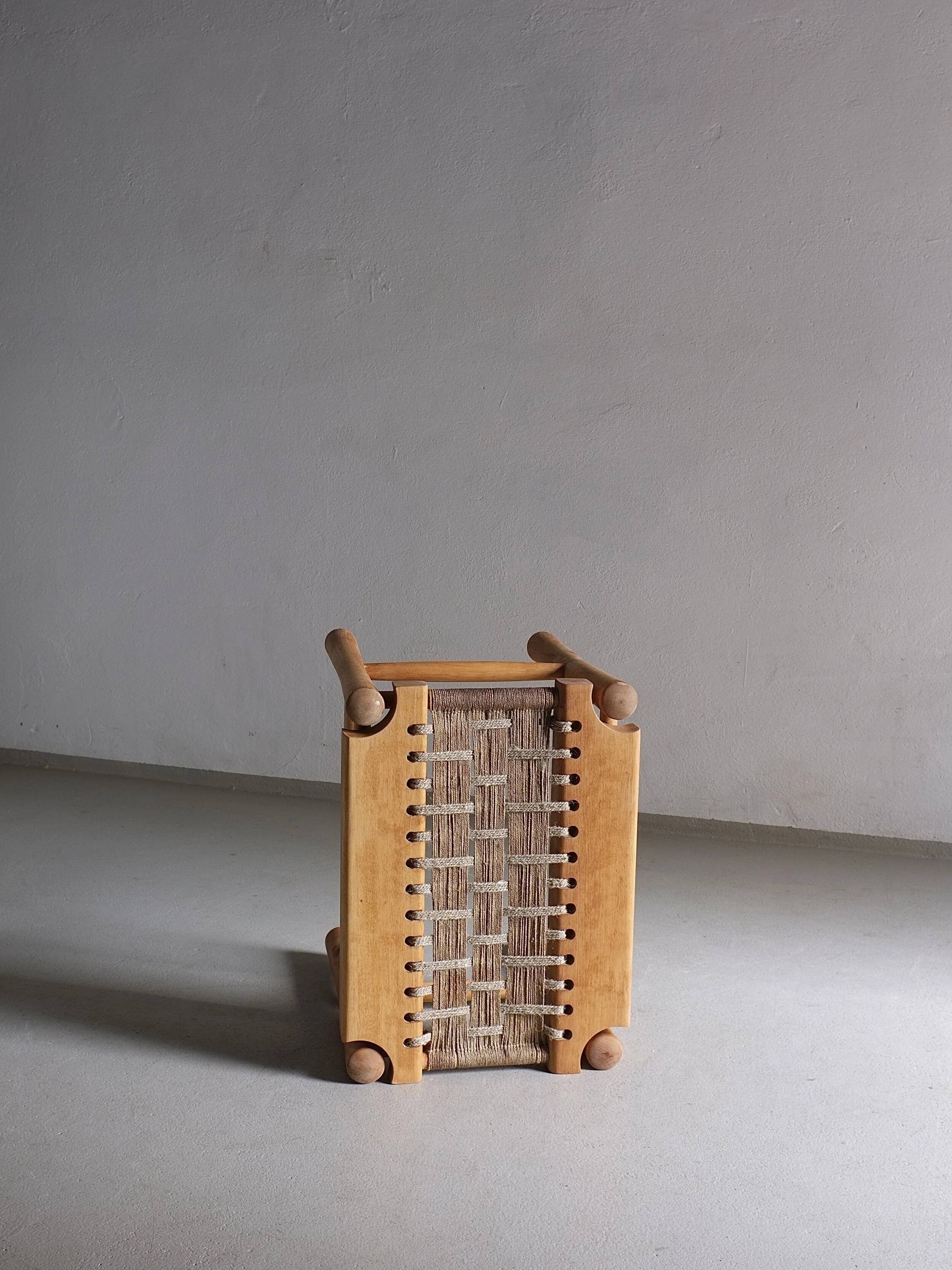 Woven seat stool | France | 1960s