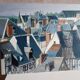 Oil on canvas "the roofs of old tours" by c.grange