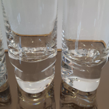 Six glasses Pitagora model design by Marco Zanuso for Arnolfo di Cambio.