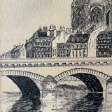 Dessin ancien à l’encre noire