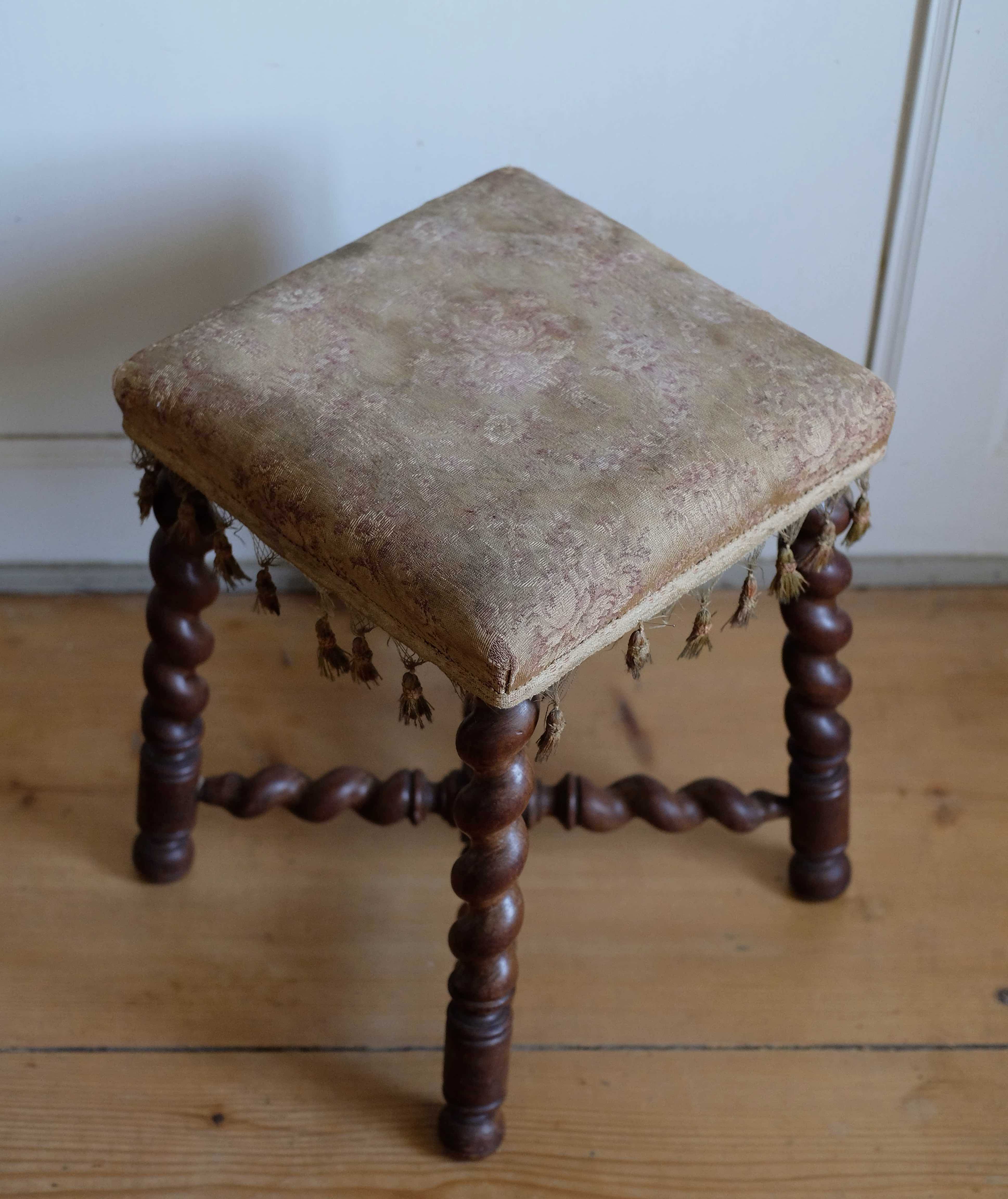 Spanish design country antique stool