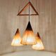 Teakwood and Sisal Cascading Lamp by Temde