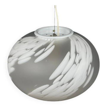 Vintage Murano glass swirling pendant lamp, Murano, Italy, 1970s.