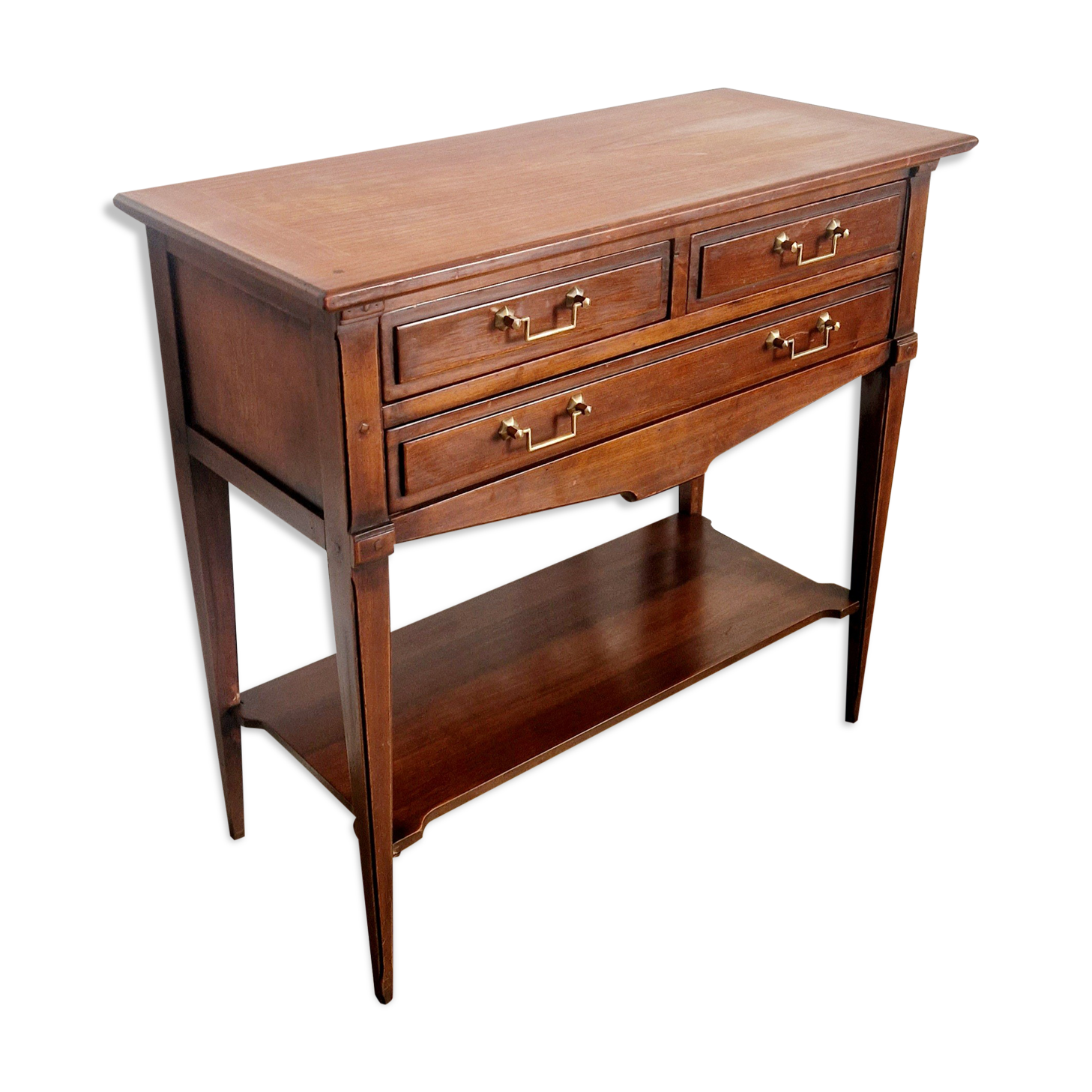 Console trolley style Directoire in mahogany