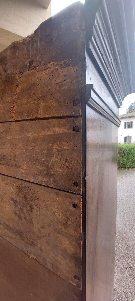 Antique 2-door walnut wardrobe, 17th century