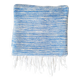 Plaid marocain artisanat rayures blanches et bleues