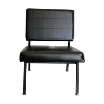 Black skai low chair
