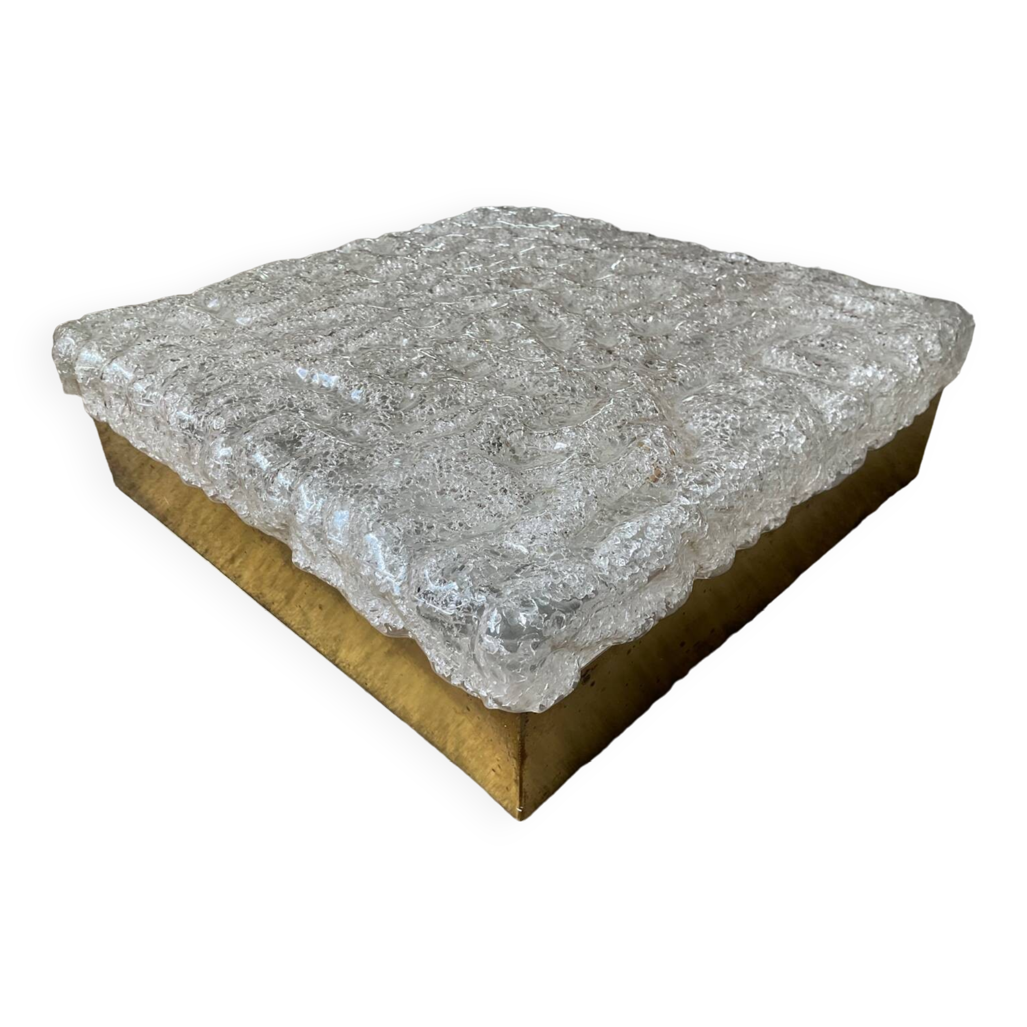 Vintage 70s square ceiling or wall light