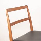 Suite de 4 chaises Danoises en Teck et cuir neuf modèle 430 par Arne Vodder