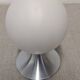 Lampe boule Space age en verre sablé blanc, France vers 1970
