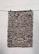 Handwoven recycled cotton rug - Dark brown and cream