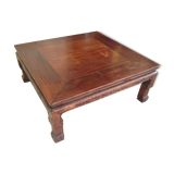 Table basse "Kang" en bois de rose jaune dit de Birmanie (huanghuali)
